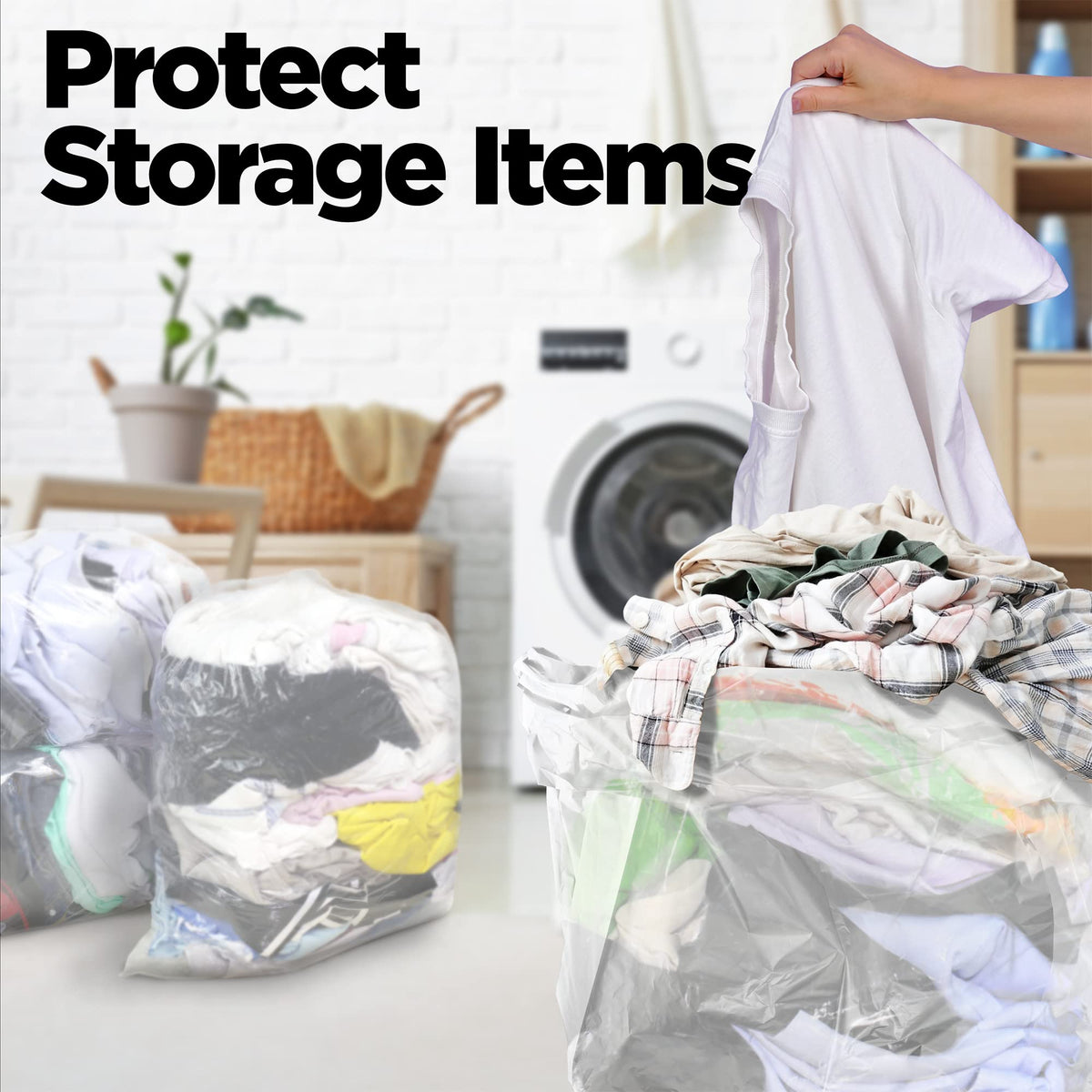 55-60 Gallon Contractor Bags - 2.5 Mil - 50/Case - Clear