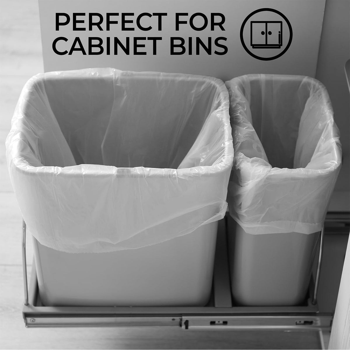 Bolsas de alta densidad de 13 galones - 8 micras - 1000/caja - Transparentes