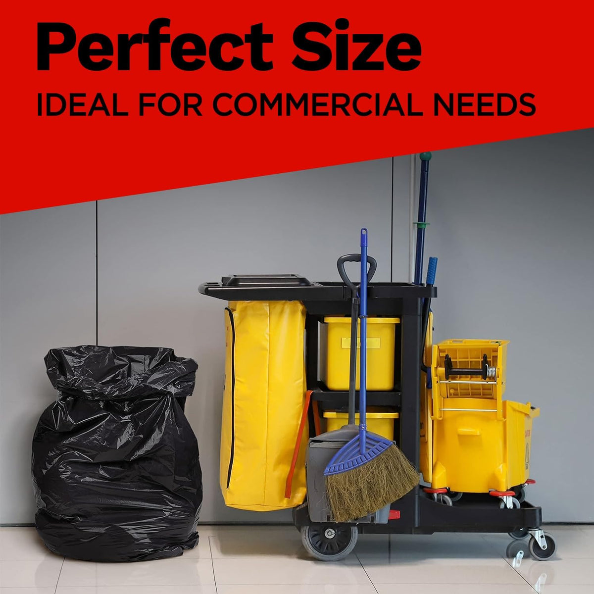 42 Gallon Contractor Bags - 2.5 Mil - 50/Case - Black - view 8